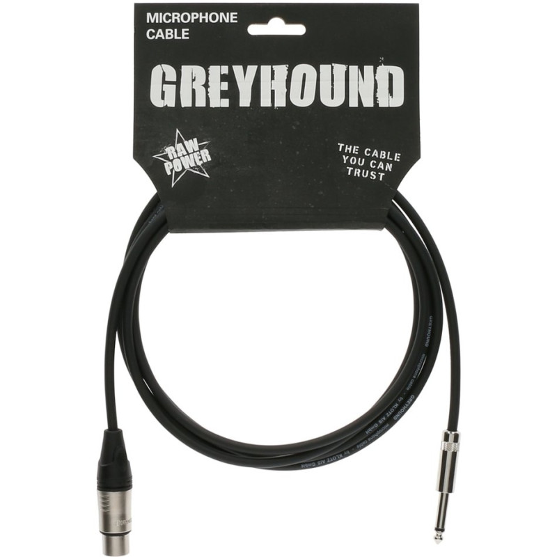 Klotz CABO MICROFONE GRG1FP10.0 Greyhound 10m XLR F/Jack TS