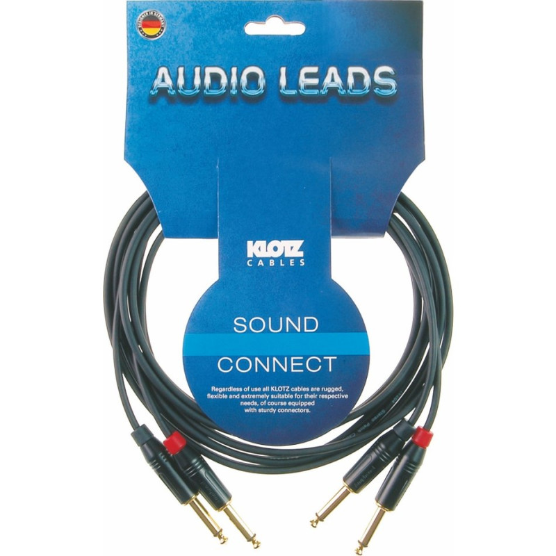 Klotz CABO AUDIO KMPP0600 Audio Leads 6m 2 Jack/2 Jack