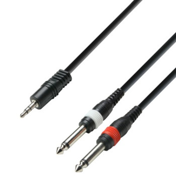 Adam Hall CABO AUDIO K3YWPP0600 6m Mini Jack/2 Jack