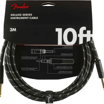 Fender Deluxe Series 3m Jack/Jack Black Tweed