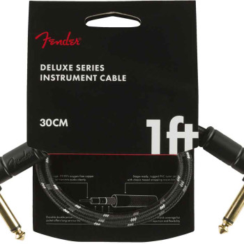 Fender CABO PATCH Deluxe Series 0,3m Jack/Jack Black Tweed