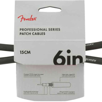 Fender CABO PATCH Professional Series 0,15m Black (2 Pack)