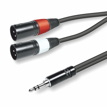 Emelec ViasCom CABO AUDIO 3,5 Macho ST / 2x XLR Macho 3mt