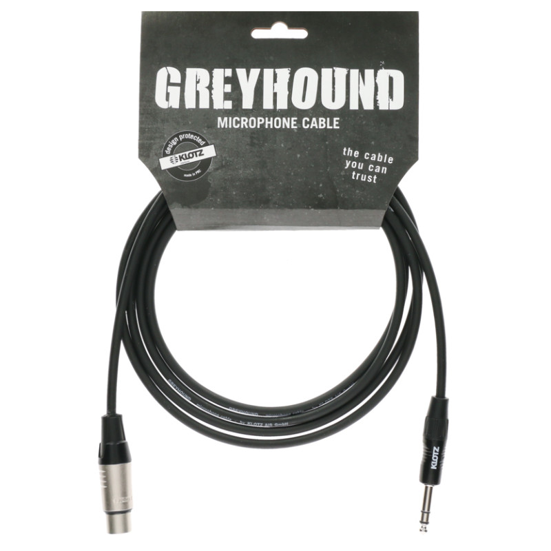Klotz CABO MICROFONE GRG1MP06 Greyhound 6m XLR M/Jack 6.3 TRS M