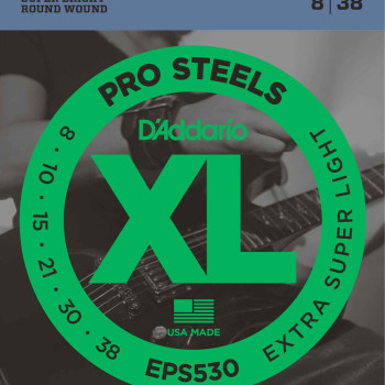 Daddario EPS530 ProSteels, Extra Super Light, 08 38