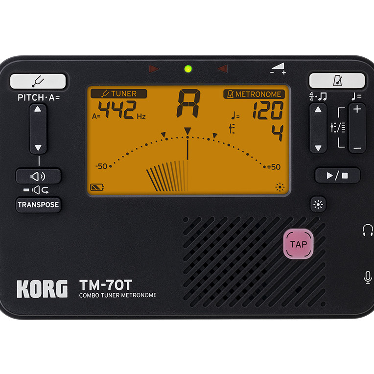 Korg AFINADOR/METRONOMO CROMATICO TM 70T BK
