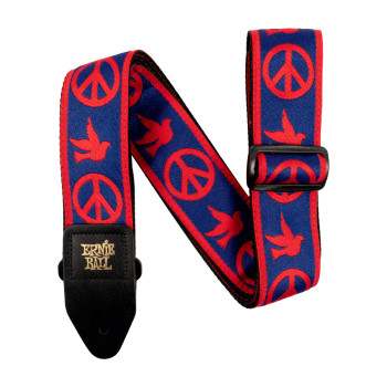 Ernie Ball Classic Jacquard Red & Blue Peace Love Dove