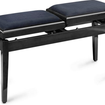 Stagg BANCO PIANO DUPLO PRETO POLIDO PB245