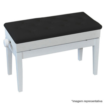 Gewa BANCO PIANO REGULAVEL Deluxe Compartment Branco Matte