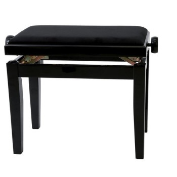 GewaPure BANCO PIANO REGULAVEL Deluxe Preto Polido
