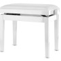 Gewa BANCO PIANO Deluxe Vinil Branco Brilhante