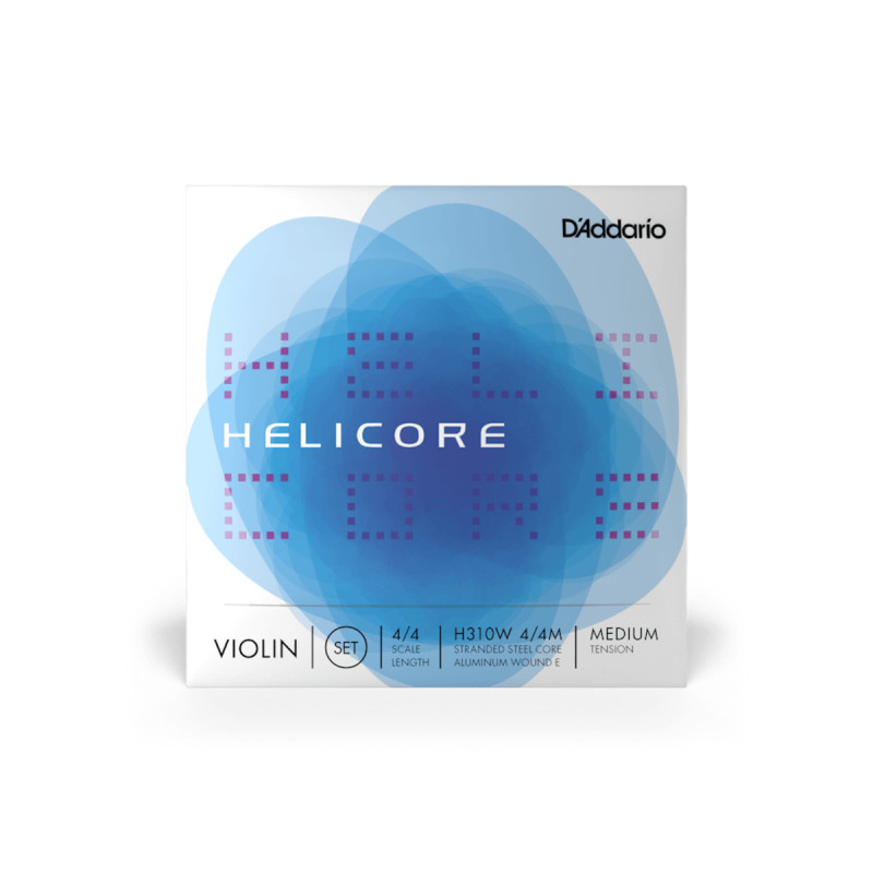 Daddario SET CORDAS VIOLINO H310W 4/4M Helicore w/ Wound E Medium Tension
