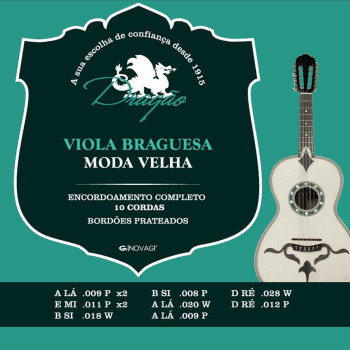 Dragão SET CORDAS Viola Braguesa Moda Velha .009 .012