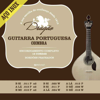 Dragão SET CORDAS Guitarra Portuguesa Coimbra Aço Inox