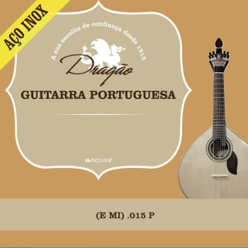 Dragão CORDA GUITARRA PORTUGUESA .015P Aço Inox (E)