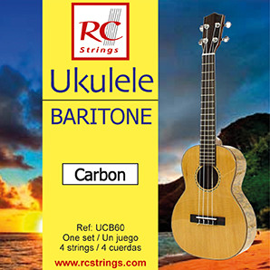 RC Strings SET CORDAS Ukulele UCB60 Baritono Carbon