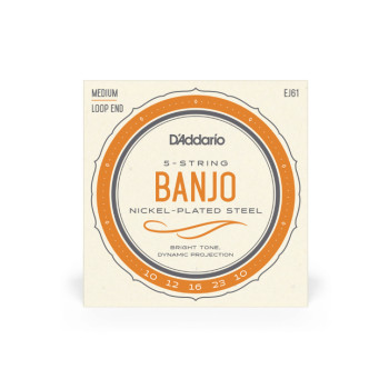 Daddario SET CORDAS BANJO EJ61 5 String Nickel 10 23