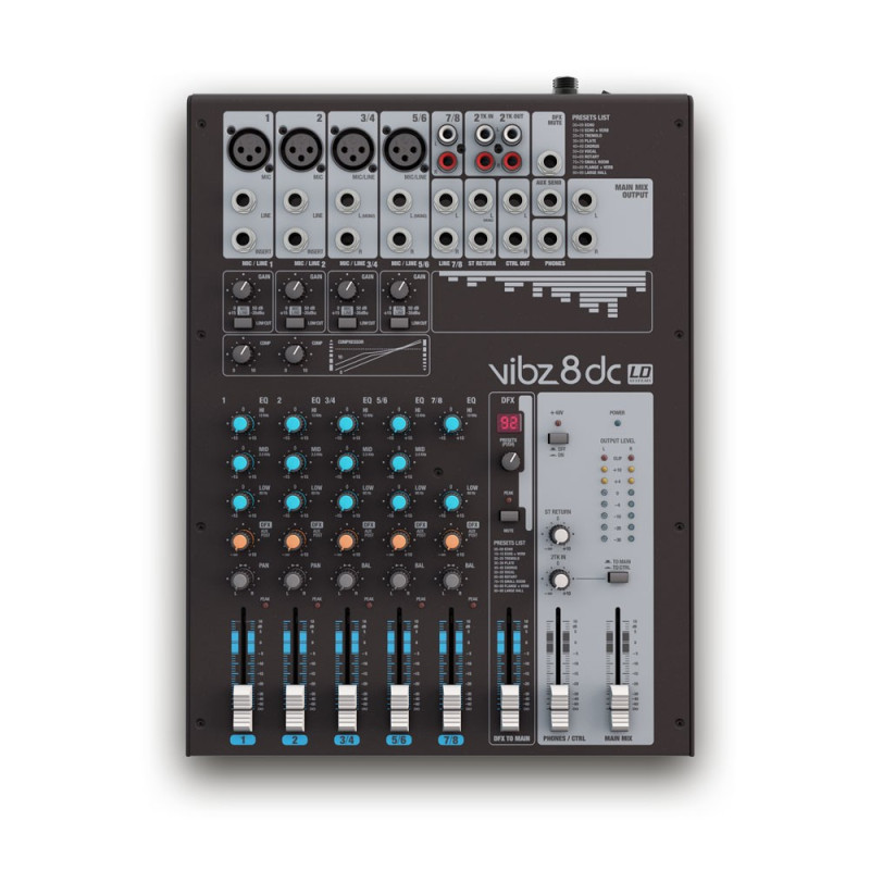LD Systems MESA MISTURA ANALOGICA VIBZ 8 DC