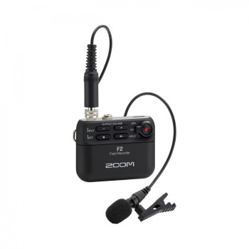 Zoom GRAVADOR PORTATIL c/micro de lapela F2 Black