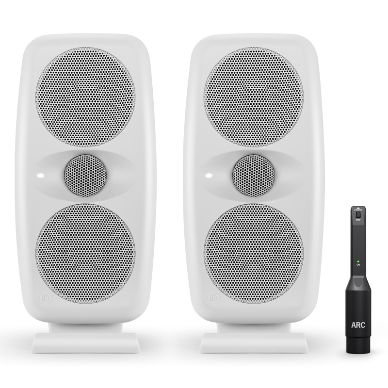 IK MULTIMEDIA PAR MONITORES ESTUDIO iLoud MTM MkII White c/ Micro Medição