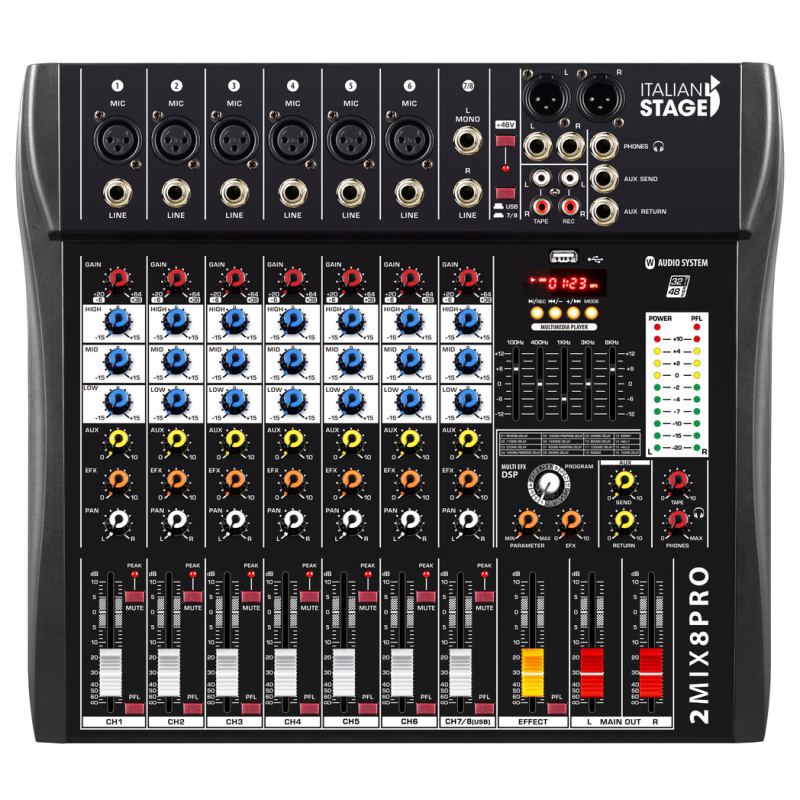 ITALIAN STAGE MESA MISTURA IS 2MIX8PRO