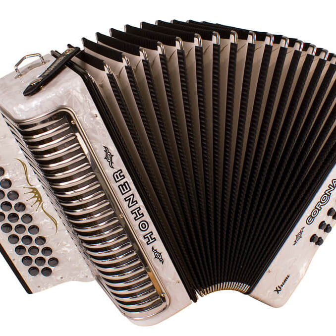 Hohner CONCERTINA CORONA II T XTREME WHITE GCF