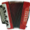 Hohner CONCERTINA El Rey del Vallenato GCF Vermelha