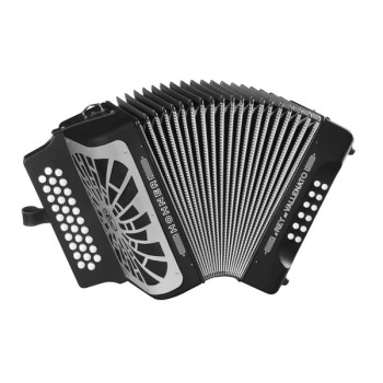 Hohner CONCERTINA El Rey del Vallenato PRETA GCF