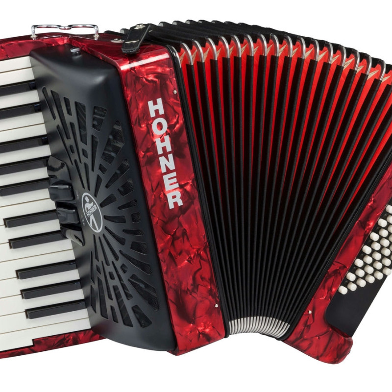 Hohner ACORDEAO Bravo II 48 Silent Key Vermelho