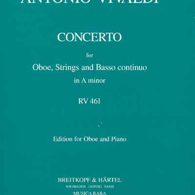 ABRSM LIVRO Antonio Vivaldi: Oboe Concerto in A minor RV461