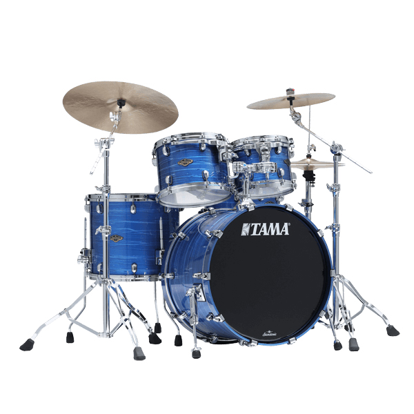 Tama Straclassic Walnut/Birch 4pc LOR Lacquer Ocean Blue Ripple